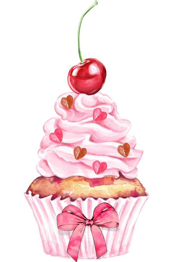 Easy-cupcake-deser-watercolor-painting-ideas-simple