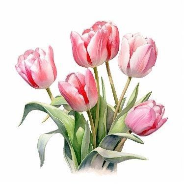 Tulips-easy-aimple-watercolor-painting-ideas