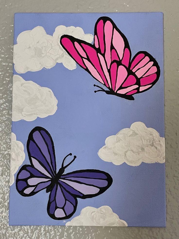 butterflies-acrylic-painting-ideas-on-canvas-easy-things-to-paint