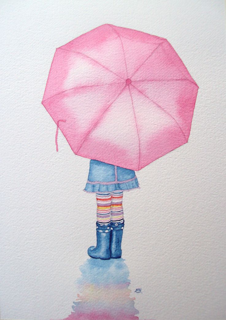 girl-with-umbrella-watercolor-painting-ideas-for-beginners