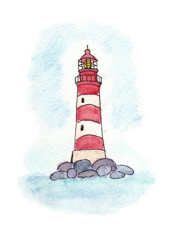 lighthouse-watercolor-easy-simple-painting-ideas-for-beginners