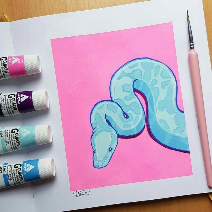 snake-painting-ideas-acrylic-colors-painting