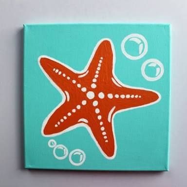 starfish-acrylic-painting-ideas-on-canvas-easy-things-to-paint