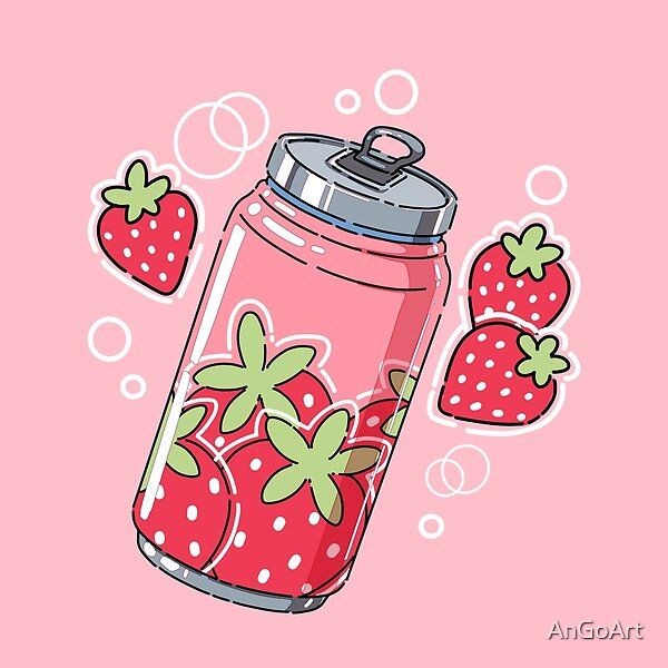 strawberry-juice-can-painting-easy-things-to-paint-ideas