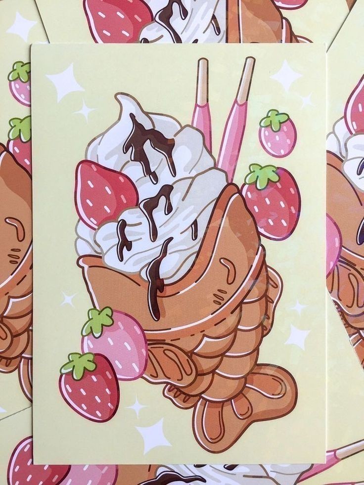 taiyaki-illustration-street-food-painting-easy-ideas