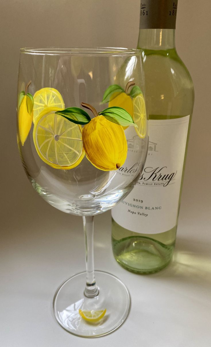 lemon-wine-glass-hand-painting-ideas