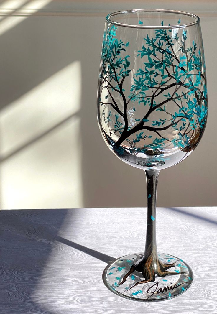 wine-glass-painting-ideas-for-beginners-tree-painting-ideas